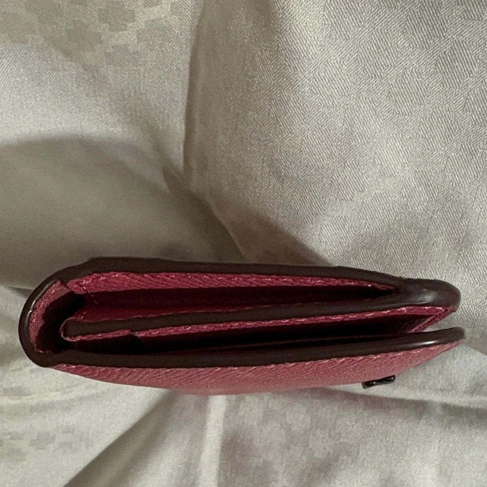 Coach Pink Leather Card Holder - Picture 2 of 13